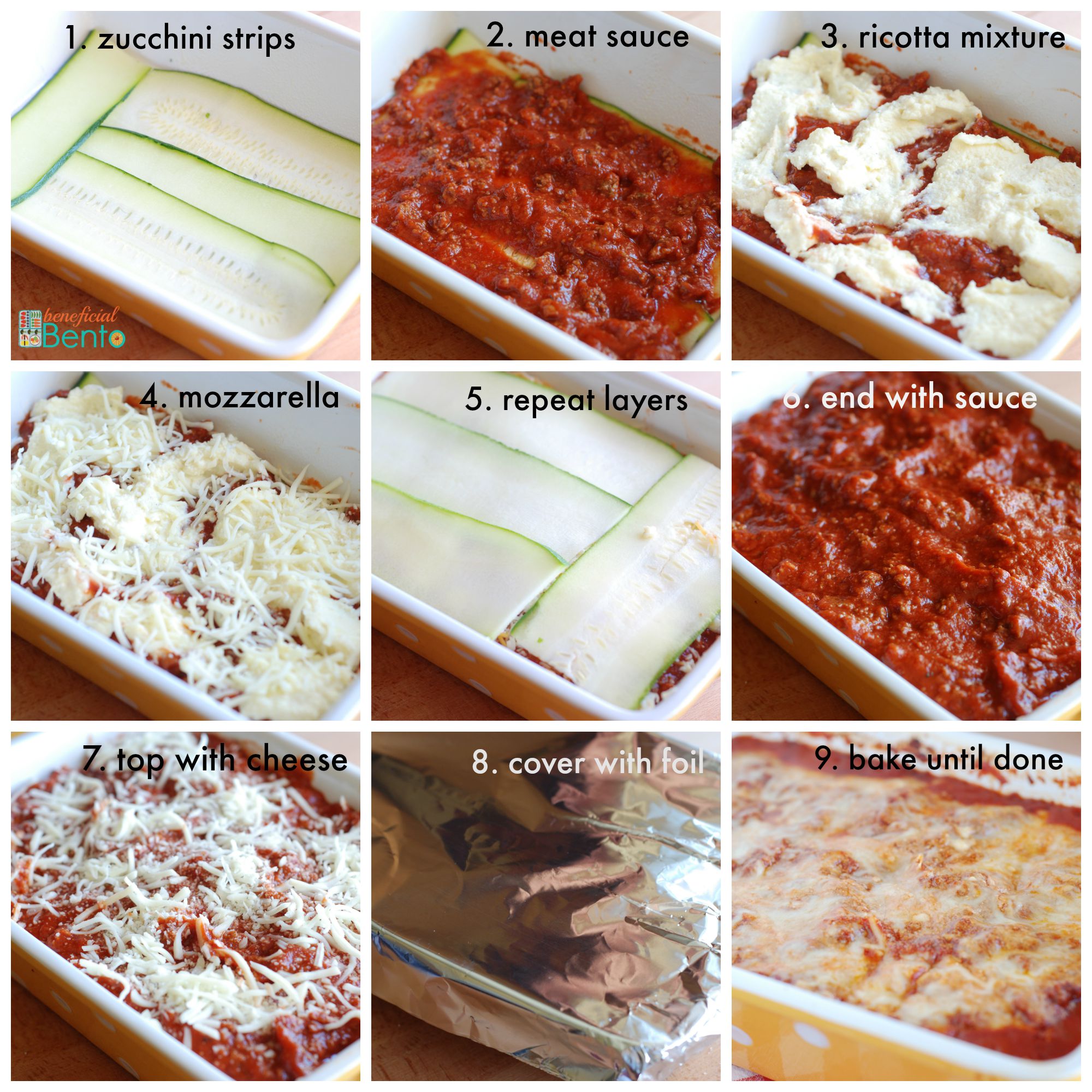 Low-Carb Zucchini Lasagna - Beneficial Bento