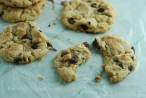 gluten free chocolate chip cookies, hot out of the oven!