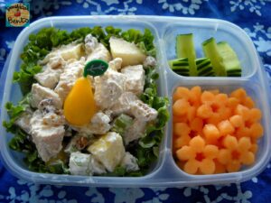 chicken Salad and Cantaloupe flowers