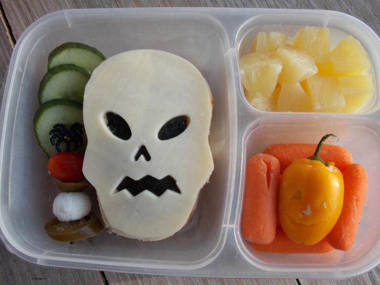 Spooky Skeleton Sandwich Bento