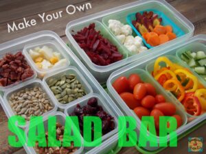 this is an image showing howq to make your own salad bar