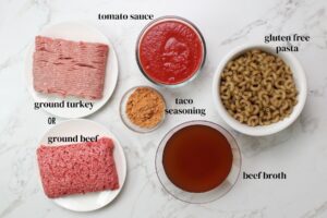 Chili Mac ingredients