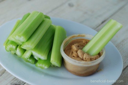 10 healthy snacks, celery and PB