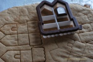 cut the cookie shapes again after baking
