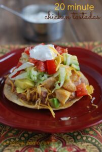 hot chicken, creamy beans, and crunchy taco shell - ready in 20 minutes!