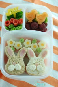 bunny sandwiches in an easylunchbox