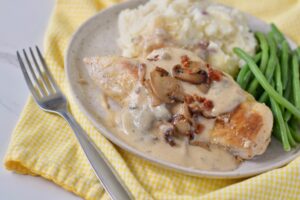 chicken dijon with potatoes and green beans