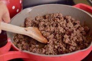 Step 2. Brown beef