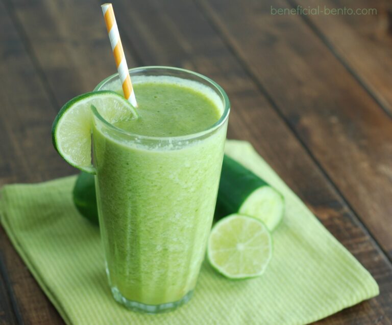 this smoothie is so packed with nutrients! The green veggie taste is tamed with coconut milk, lime, and pineapple. It's so sweet, and gives you a huge burst of energy when you drink it!