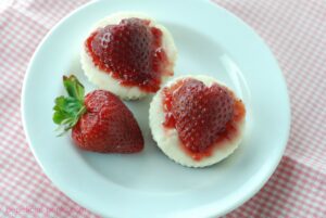 This is a picture of Gluten Free Mini Cheesecakes. Recipe at beneficial-bento.com