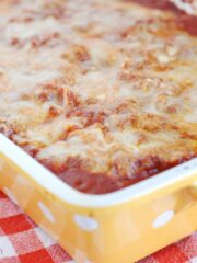 This is a picture of Low-Carb zucchini Lasagna. Recipe at beneficial-bento.com