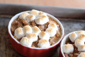 I never liked sweet potatoes for Thanksgiving, until I tried this recipe - Praline Sweet Potatoes with Toasted Marshmallows is the best!
