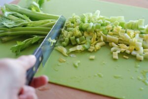 When you chop the celery, include the leaves - it adds some extra flavor!