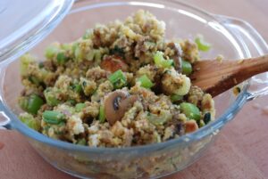 If you are gluten intolerant, then you know that traditional turkey with stuffing is off limits. So I'm bringing back a cherished family recipe, making it gluten free so everyone can enjoy it - Cornbread and Sausage Stuffing. Everyone loves it - GF and non-GF eaters alike!