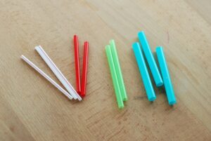 Straws as bento cutting tools