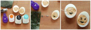 how to make a jack-o-lantern deviled egg - cute!
