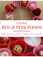 this is a picture of natural red and pink foods that can be used for bento. Read more at beneficial-bento.com
