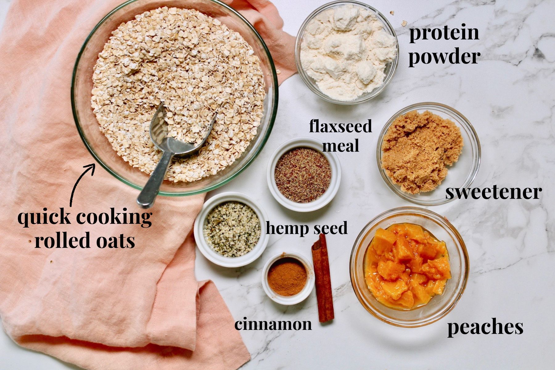 homemade peaches and cream instant oatmeal ingredients