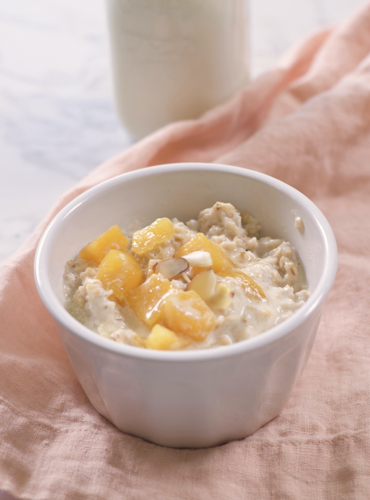 peach instant oatmeal, vertical