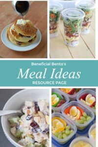 This is a picture collage of Meal Ideas from beneficial-bento.com
