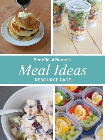 This is a picture collage of Meal Ideas from beneficial-bento.com