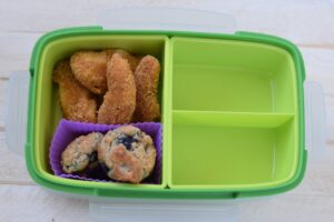 this is a picture of step 1 of how to make a healthy bento box. Details at beneficial-bento.com