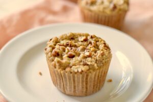 banana muffin on plate