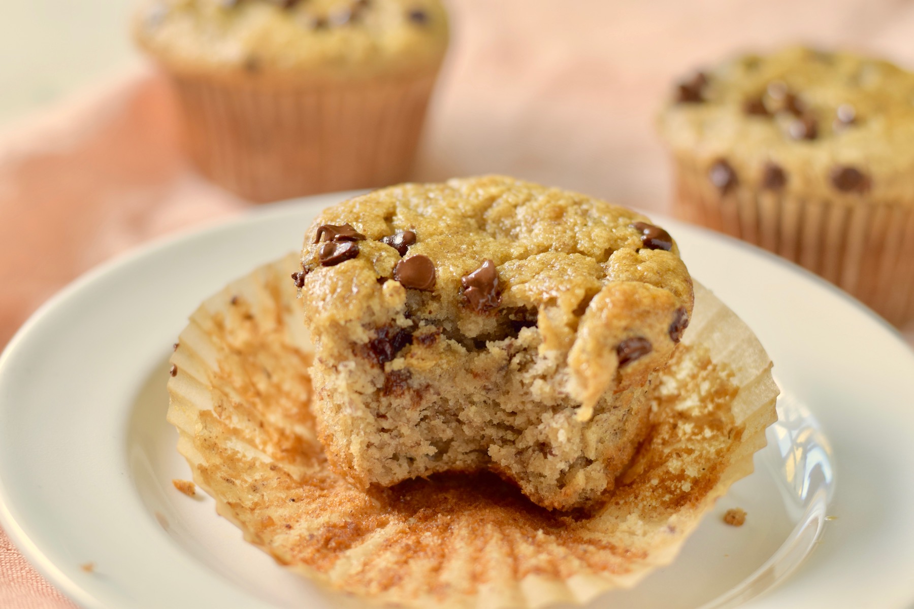 banana muffin with chocolate chips