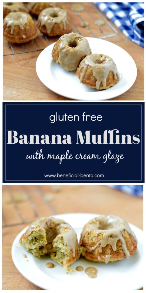 These gluten free banana muffins are easy to bake. Learn how at beneficial-bento.com