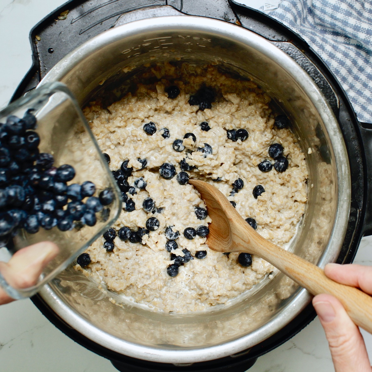 step 4. stir in blueberries