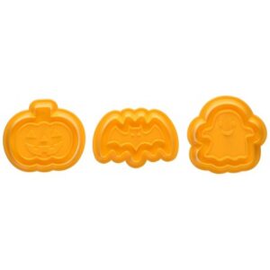 Make a tiny little ghost, bat, or pumpkin bento sandwich for Halloween! buy it at beneficial-bento.com