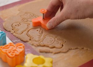 cut with embossed cookie cutters