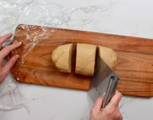 step 5 cut into thirds