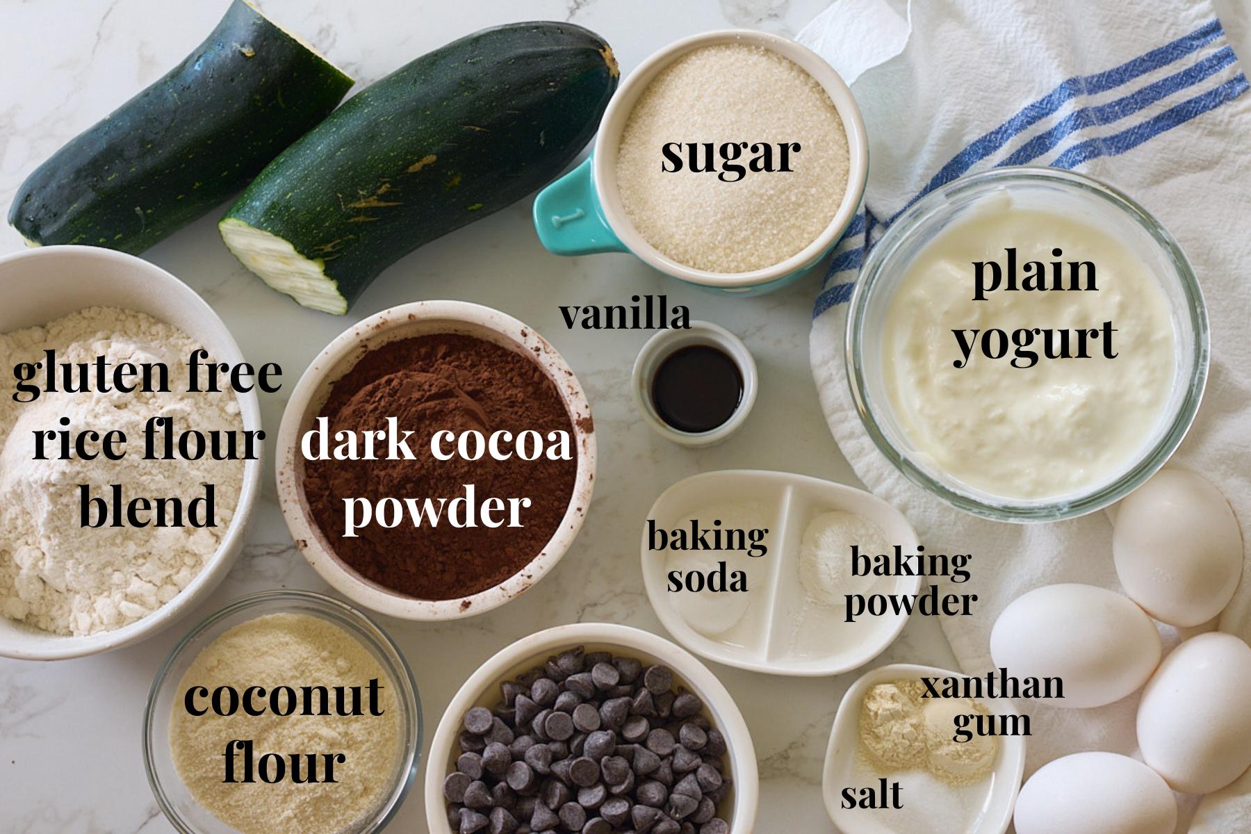 zucchini muffin ingredients