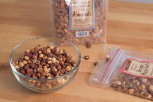 almonds and hazelnuts