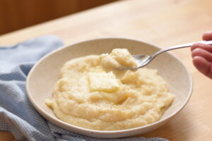 spoonful of low carb mashed potatoes