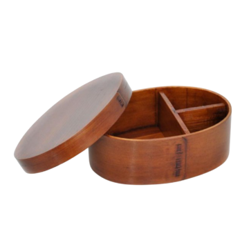 oval wood bento