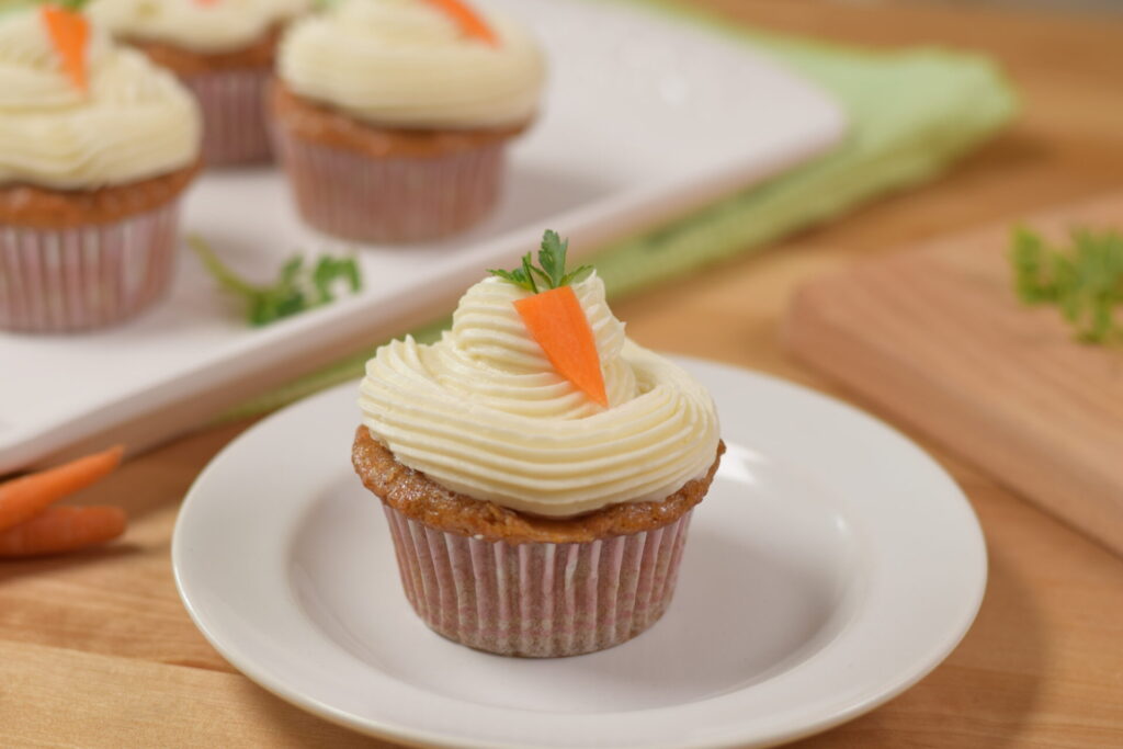 gluten free carrot cake cupcake