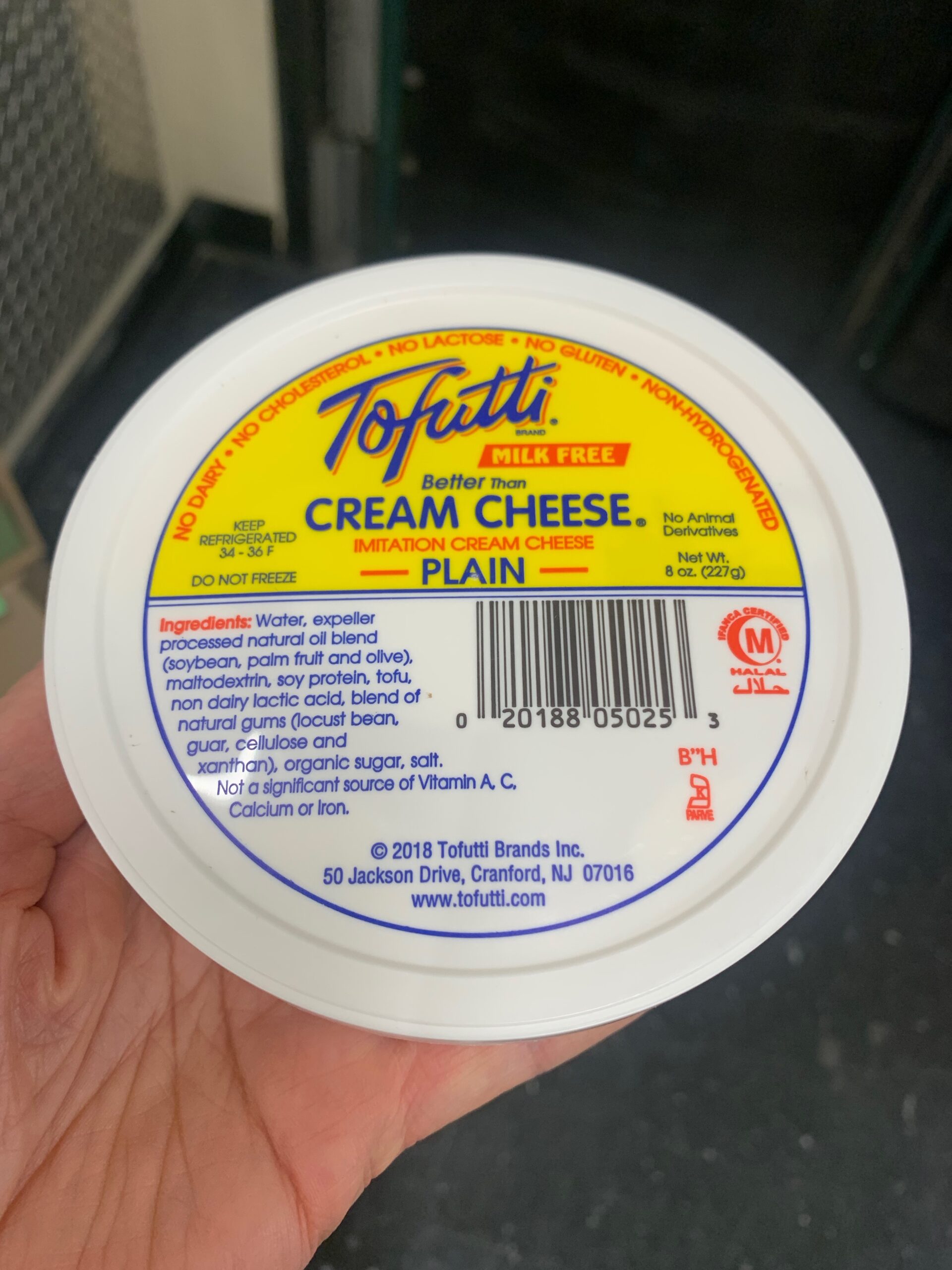 Tofutti cream cheese substitute