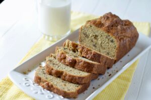 gluten free banana bread on plate