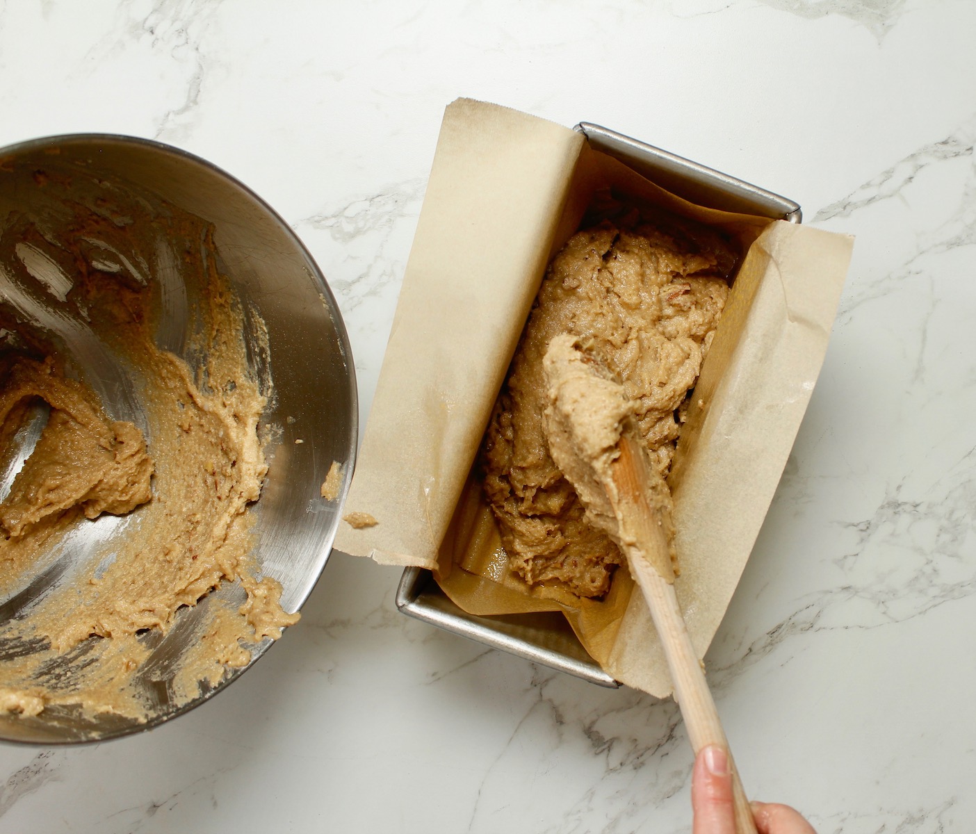 step 6 scoop batter into prepared pan