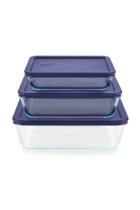 Pyrex glass storage containers