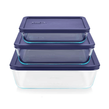Pyrex glass storage containers