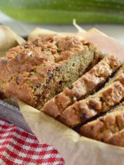 gluten free zucchini bread on tray