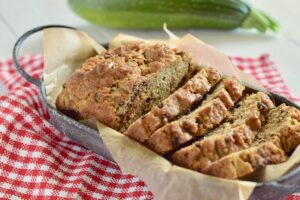 gluten free zucchini bread on tray