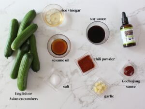 sweet chili cucumber salad ingredients