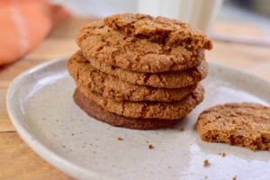 gluten free soft gingersnaps close up