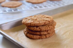stack of gluten free gingersnaps