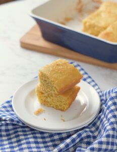 gluten free cornbread on plate