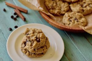 chewy pumpkin chocolate chip cookies, gluten free